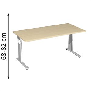 Schreibtisch Geramöbel Flex S-617103-AS, ahorn / silber