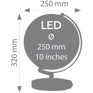 Produktbild für Globus TROIKA Terra Light Schwarz / Silber, Ø 25cm