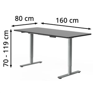 Produktbild für Schreibtisch FlexiSpot E1S Pro, schwarz / grau