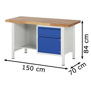 Produktbild für Werkbank Rau Basic 8455-2, blau