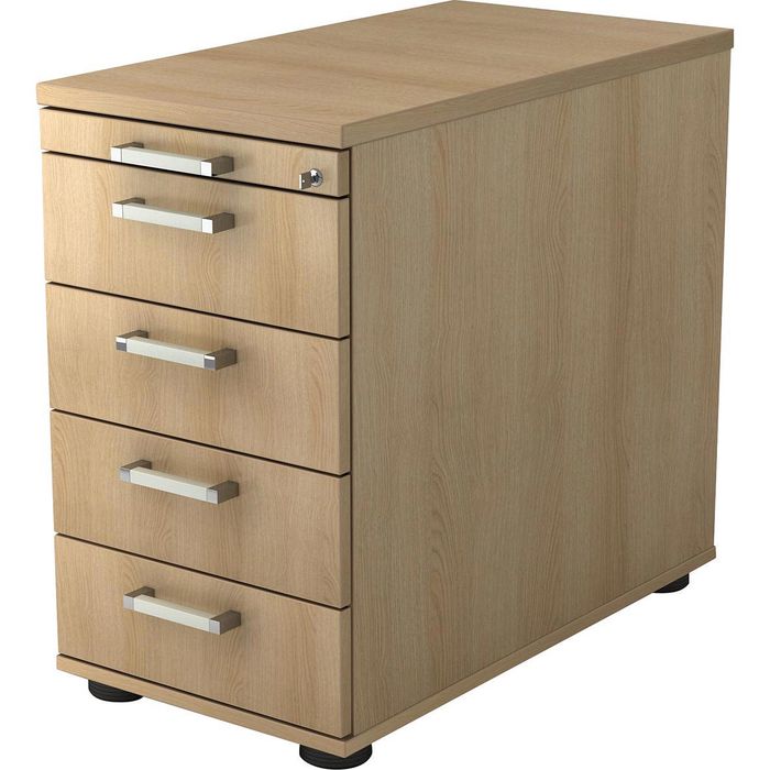 Hammerbacher Standcontainer R-Serie, Holz, eiche, mit 5 Schüben