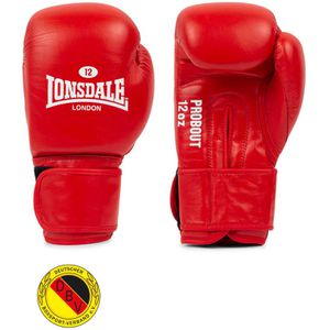 Produktbild für Boxhandschuhe Lonsdale Probout DBV, rot, für Erwachsene