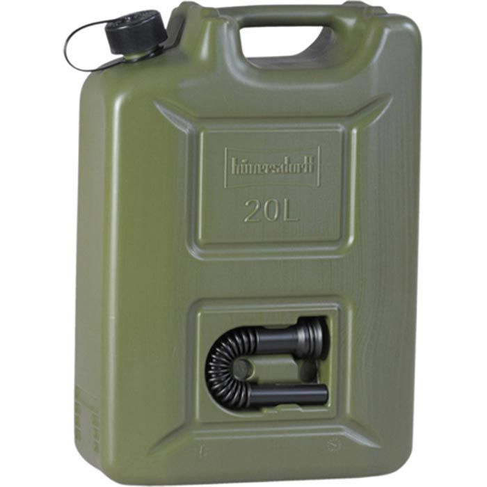 Oxid7 Benzinkanister 10000234, Metall, inkl. Auslaufrohr, grün, 20