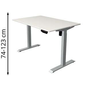 Schreibtisch Kerkmann Move 1, weiß / silber