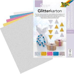 Produktbild für Fotokarton Folia Glitterkarton grob 17,4 x 24,5 cm