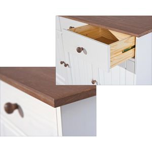 Produktbild für Sideboard Inter-Link Westerland 4.2, aus Massivholz, weiß