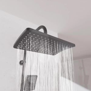 Produktbild für Duschsystem Schütte Mallorca, schwarz matt