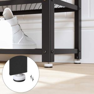 Produktbild für Schuhbank Vasagle LBS078B01, schwarz / vintage braun, Metall