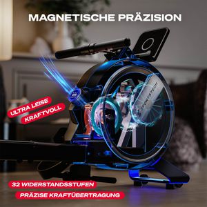 Produktbild für Rudergerät Sportstech PROwer, Stahlrahmen, bis 150 kg