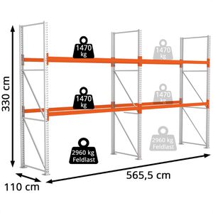 Produktbild für Palettenregal META-Regalbau 200185294 Multipal für 18 Paletten