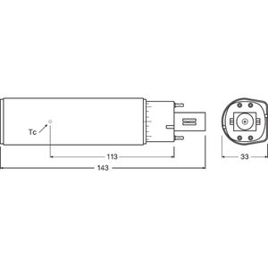 Produktbild für LED-Lampe OSRAM Dulux D/E HF &amp; AC Mains, G24q-2