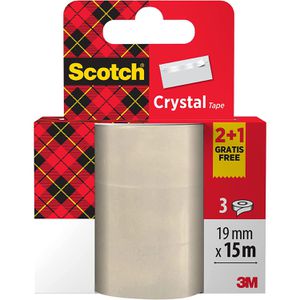 Klebeband Scotch Crystal Clear Tape, 19mm x 15m