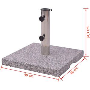 Produktbild für Sonnenschirmständer vidaXL 40818, Granit
