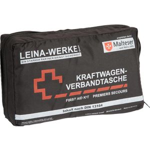 Leina-Werke Erste-Hilfe-Tasche Compact, gefüllt, Füllung nach DIN 13164, schwarz, Auto