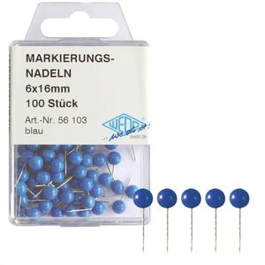 Markierungsnadeln Wedo 56103, blau