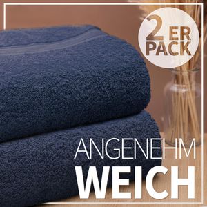 Produktbild für Handtuch NatureMark Premium, navyblau, 70 x 140 cm