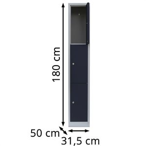 Produktbild für Schließfachschrank Lüllmann 520318, anthrazit