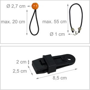 Produktbild für Planenspanner Relaxdays Set, 24 Stück