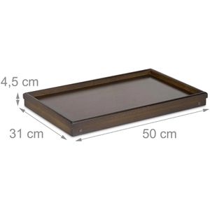 Produktbild für Serviertablett Relaxdays 10023235, eckig, 50x31cm