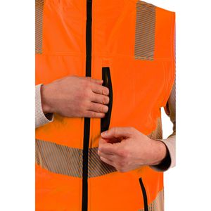 Produktbild für Warnweste ASATEX Prevent Softshell, signalorange-schwarz