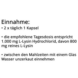Produktbild für Aminosäuren natural-elements L-Lysin, 365 Kapseln