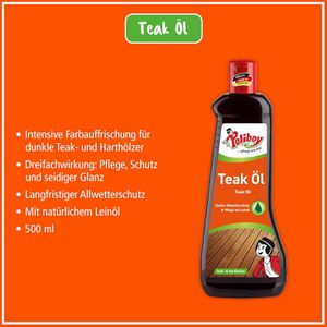Produktbild für Holzreiniger Poliboy Teak Öl dunkel
