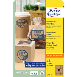 Produktbild für Universaletiketten Zweckform L7110-25, naturbraun