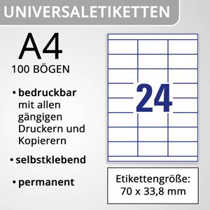 Produktbild für Universaletiketten Zweckform 3664, weiß