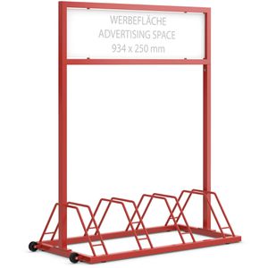 Fahrradständer WSM EW 7004, mit Werbefläche, freistehend