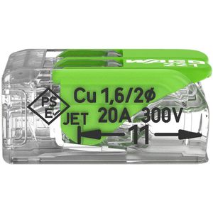 Produktbild für Verbindungsklemme Wago Compact Green Range, 221-422, 2 Leiter