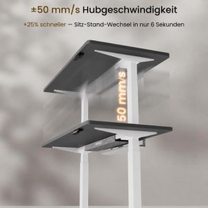 Produktbild für Schreibtisch FlexiSpot E7W-Pro 2026, schwarz / weiß