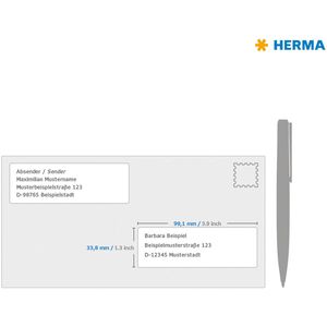 Produktbild für Adressetiketten Herma 10730 Special Recycling weiß