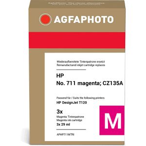 Produktbild für Tinte AgfaPhoto für HP 711, CZ135A, 3er-Pack