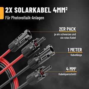 Produktbild für Solarkabel Absina 910000, H1Z2Z2-K, bis 1000 V, 1 m