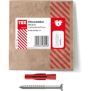 Schrauben-Dübel-Set Tox 010601111, Tri 8/51 + S