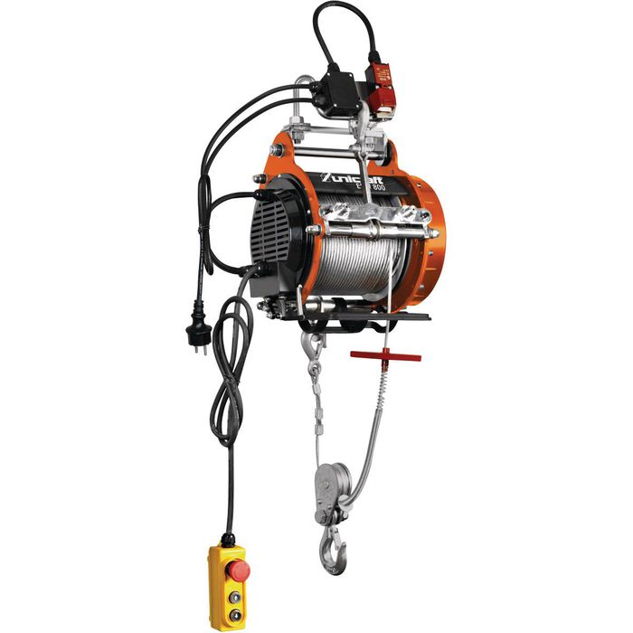 Produktbild von RIBITECH 953 Handseilwinde – 1100 Kg Zugkraft, 2-Gang-Getriebe, 10 M Stahlseil (Ø5 Mm), Mit Sicherheitslasche