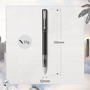 Produktbild für Füller Parker Vector XL Metallic Black, Feder M