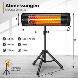 Produktbild für Heizstrahler Tresko THSL-010, outdoor