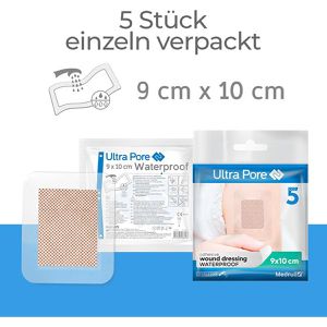 Produktbild für Pflaster Medrull Ultra Pore Wundverband Transparent, 5 Strips