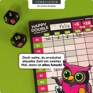 Produktbild für Würfelspiel Denkriesen HD5001, Happy Double - No Risk, No Run