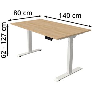 Produktbild für Schreibtisch Kerkmann Move 1 stable, eiche hell / weiß