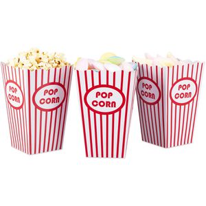 Produktbild für Popcorn-Tüten Relaxdays rot/weiß