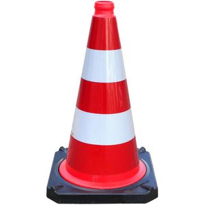 Produktbild für Leitkegel Schake 3L530TL-SET, rot/weiß, Höhe 50cm