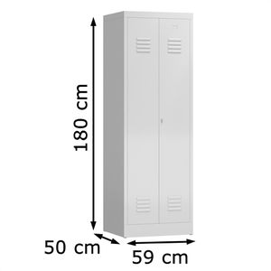 Produktbild für Spind ClassiX X-510420, Doppelspind, lichtgrau