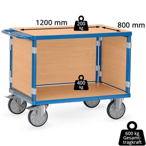 Produktbild für Tischwagen Fetra 3403, aus Metall &amp; Holz