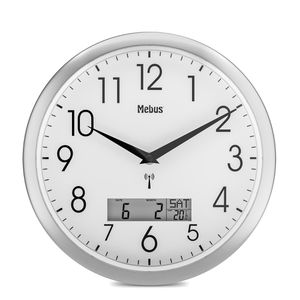 Wanduhr Mebus 19422, Kunststoff, analog, Funkuhr