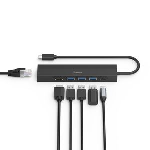 Produktbild für Dockingstation Hama 6-in-1-USB-C, 200144