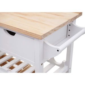 Produktbild für Küchenwagen Mendler HWC-G35, 71367, braun / weiß