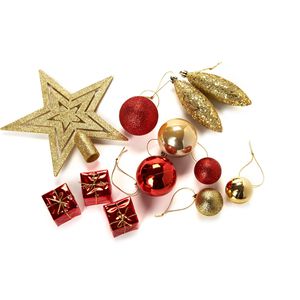 Produktbild für Weihnachtskugeln Heitmann-Deco 92502, rot / gold