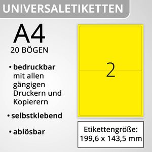 Produktbild für Universaletiketten Herma 4496, Special, gelb